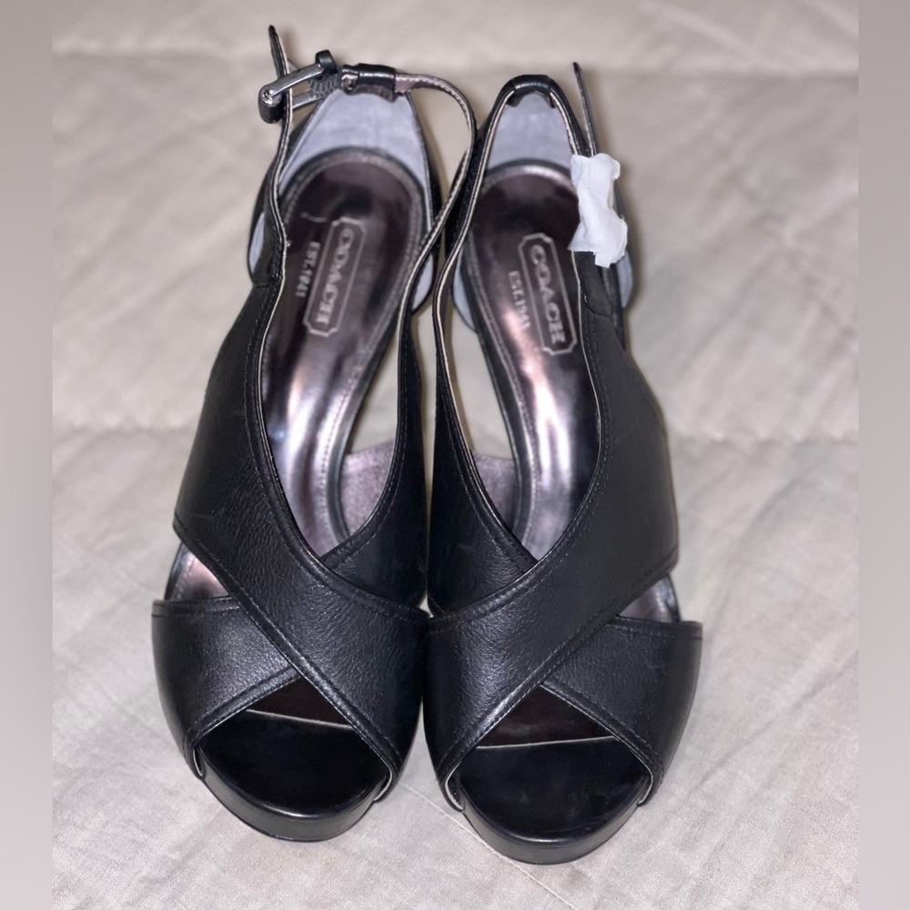 Coach Black Women's Slingback Heels